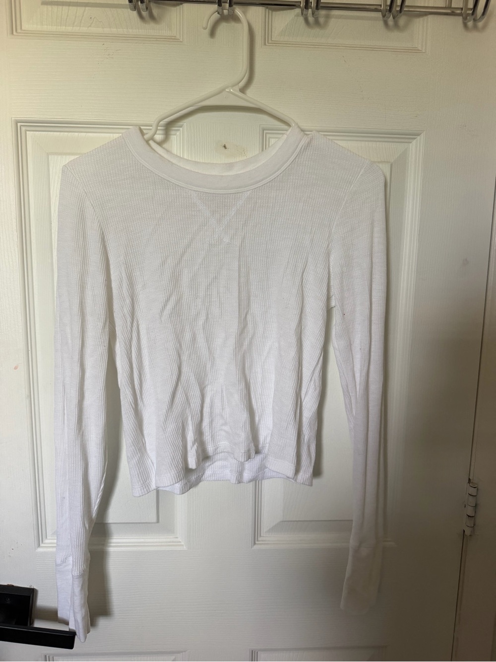 Aerie waffle Long Sleeve Crewneck Top